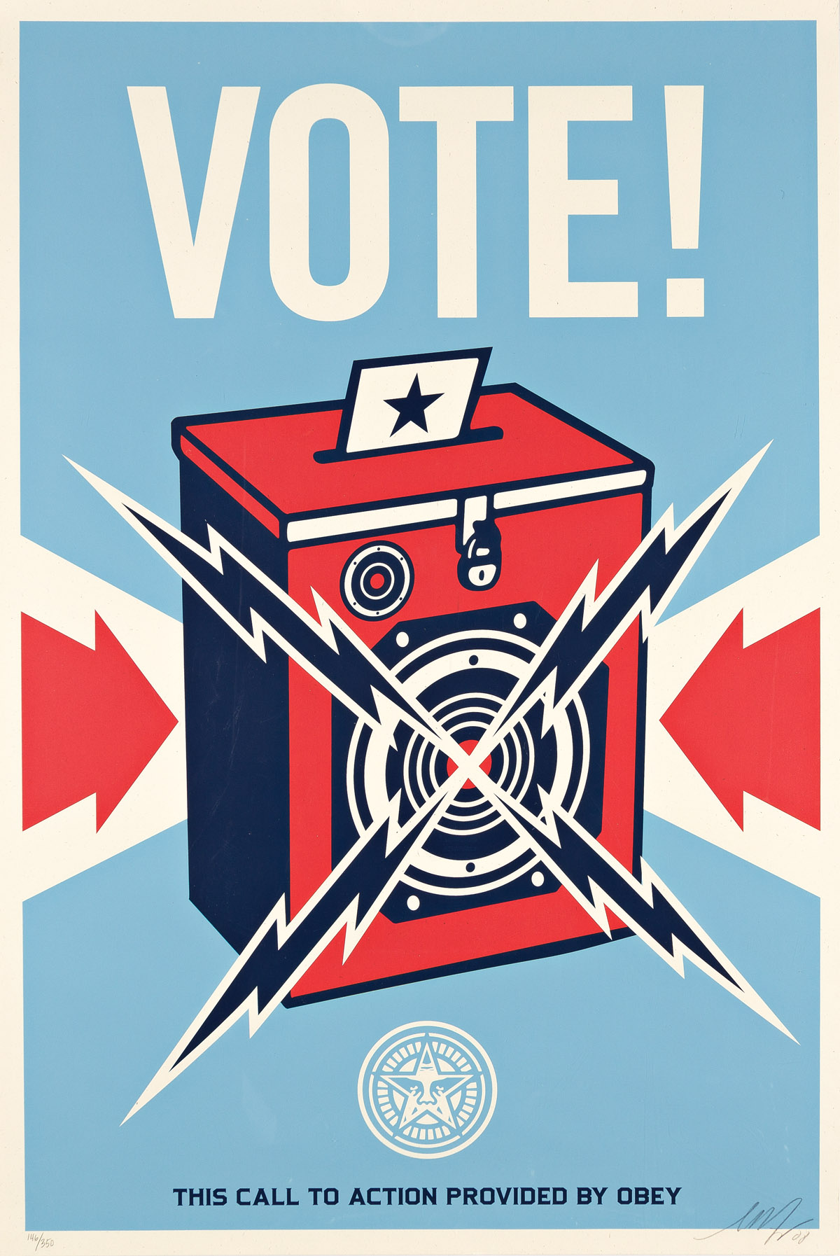 FAIREY, SHEPARD. VOTE! This Call to Action Provided by Obey.